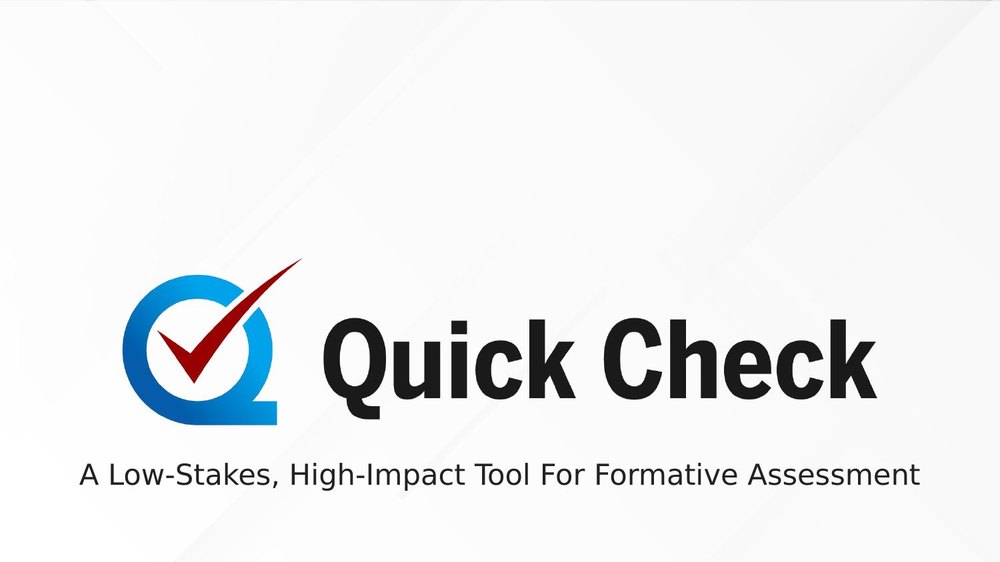 Quick Check product pitch deck